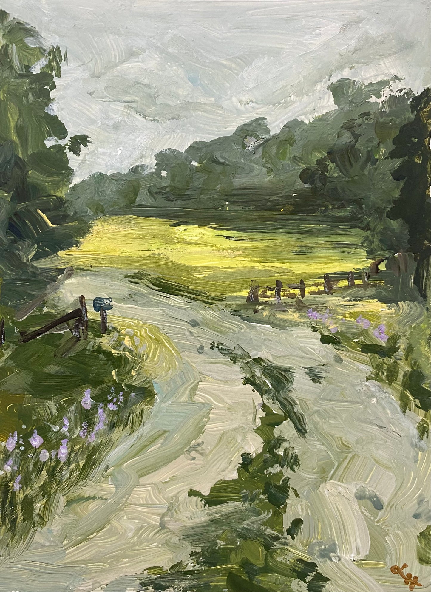 Lavender Lane Original Painting
