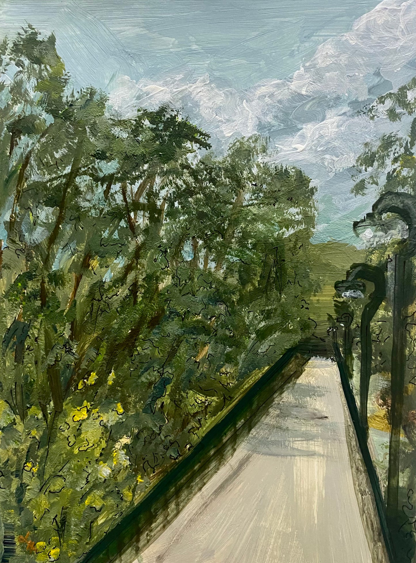 Blacks Weir Footbridge Original Painting
