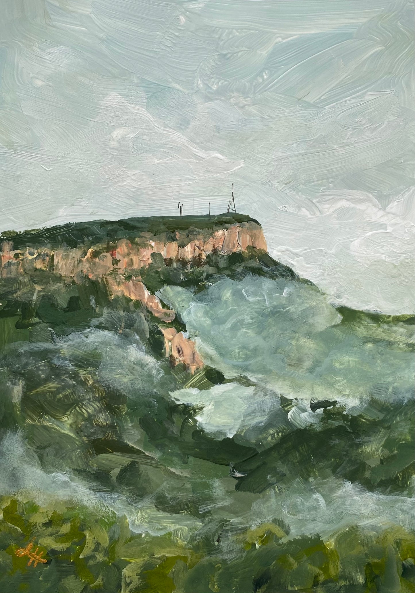 Misty Mountain Original Painting