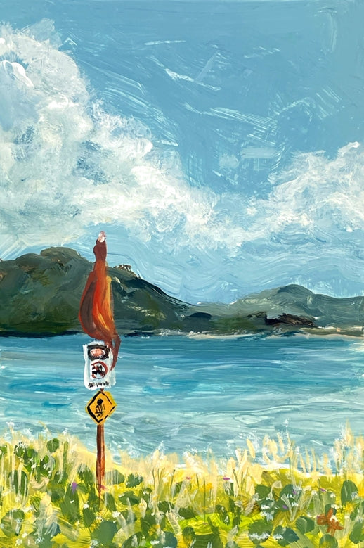 No Swimming! Original Painting