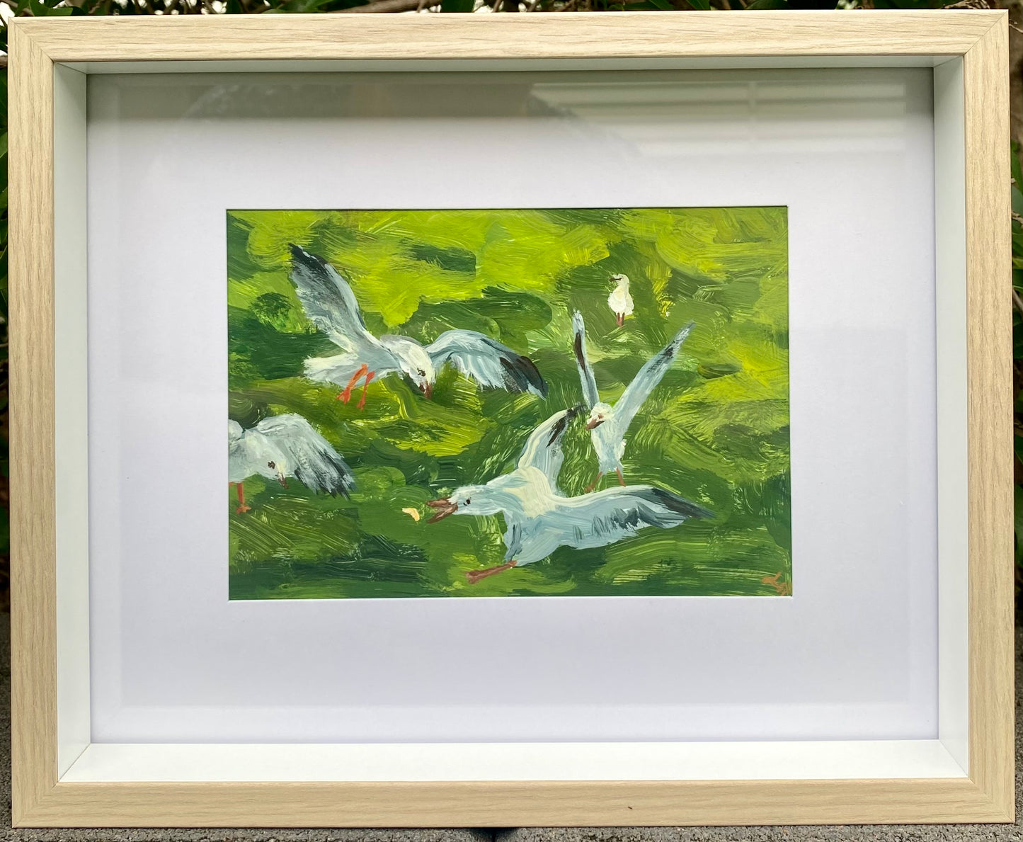 On it, like a seagull on a chip!