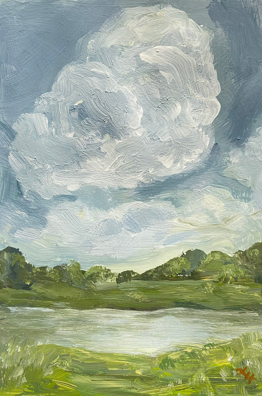 Ross + the Fluffy Clouds Original Painting
